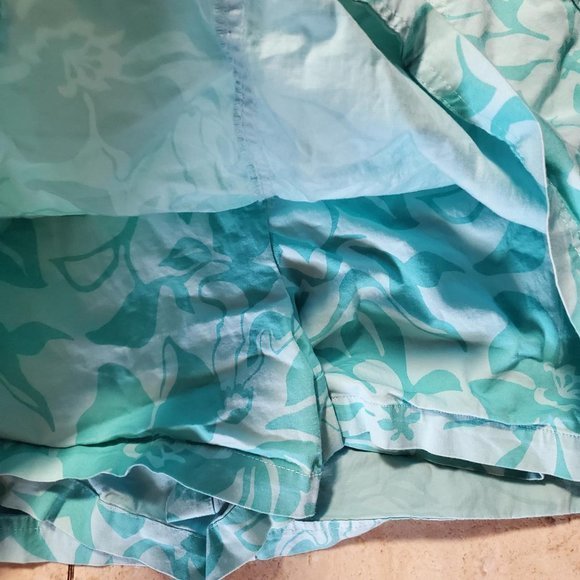 Josephine Chaus Size Skort Floral‎ Hawaiian Blue Size 14 A306 - Picture 3 of 4